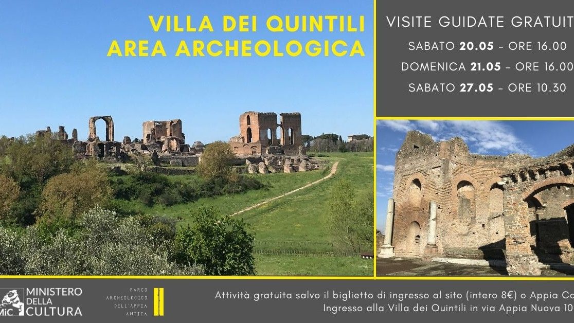 Le visite guidate di maggio all'area archeologica della Villa dei Quintili