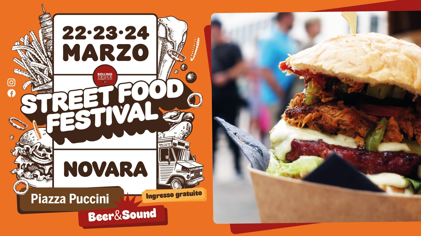 Ritorna a Novara l’evento tanto attesto di Rolling Truck Street Food Festival!