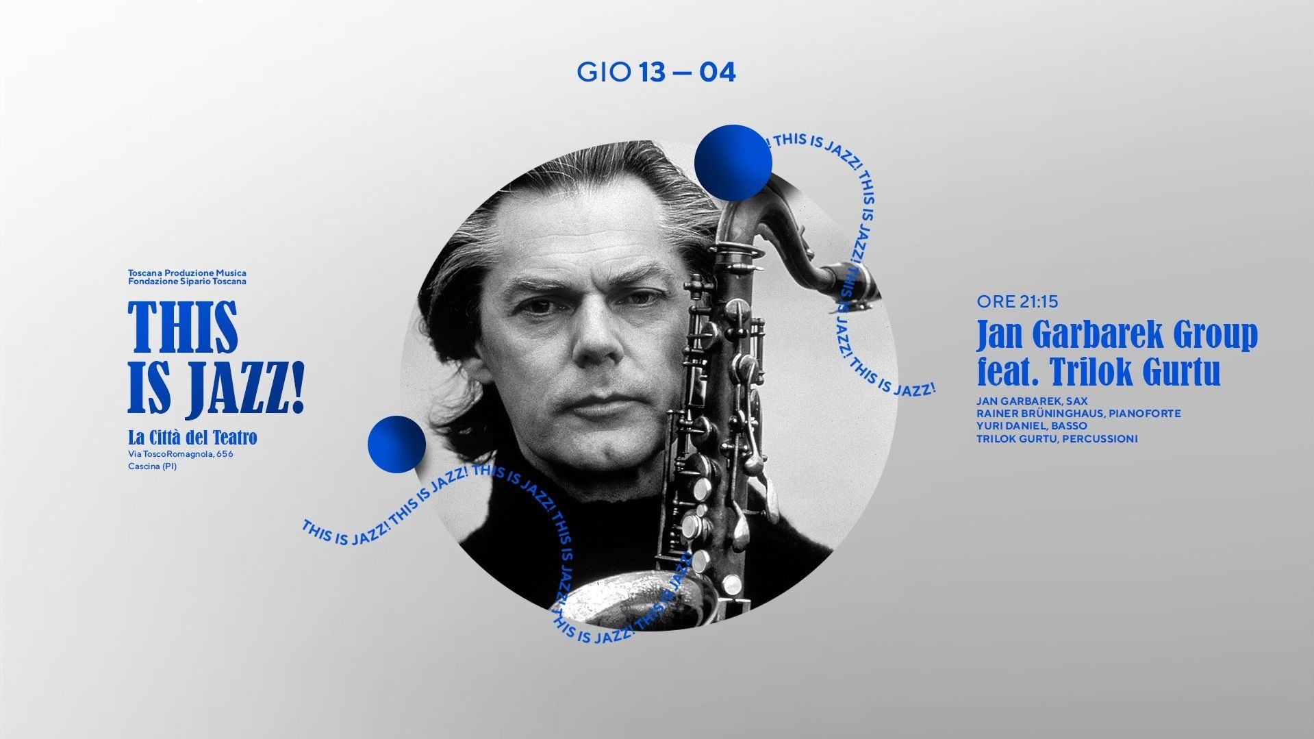 Jan Garbarek Group feat. Trilok Gurtu special guest | This is Jazz!