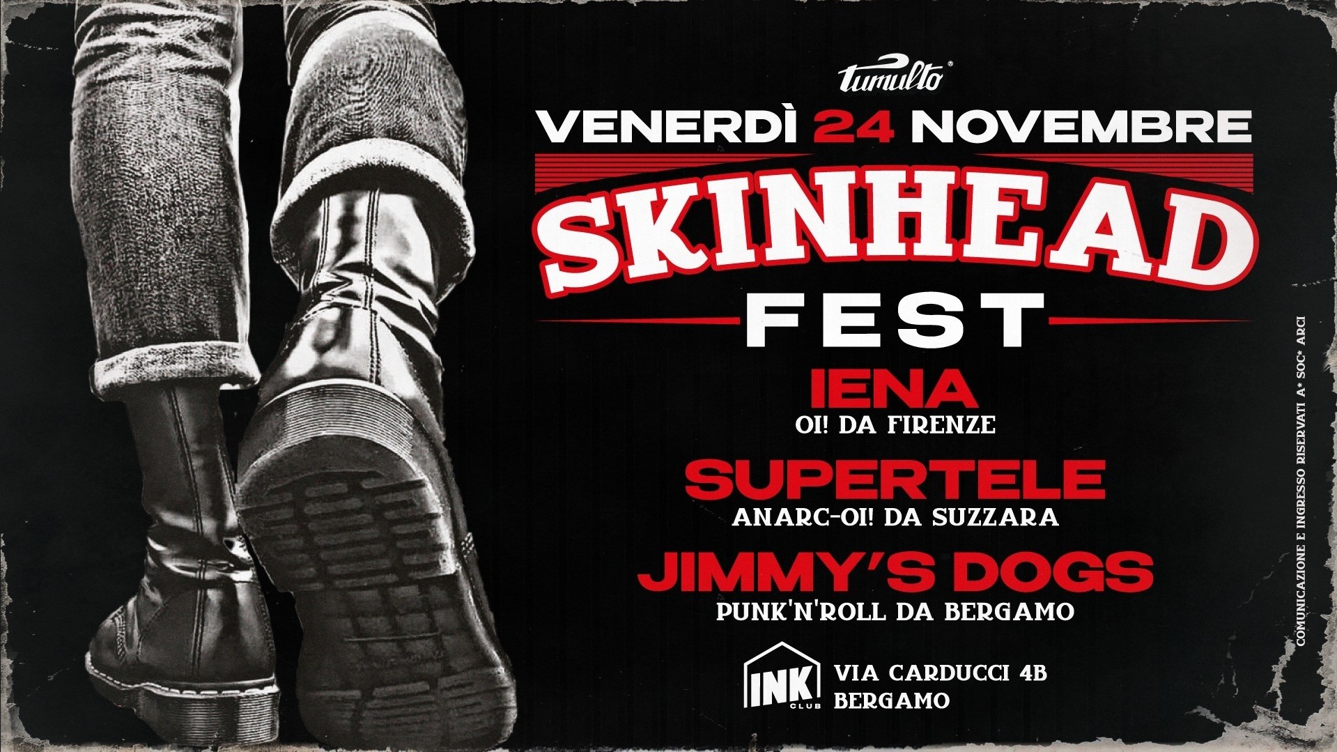 Skinhead Fest - Iena + Supertele + Jimmy's Dogs