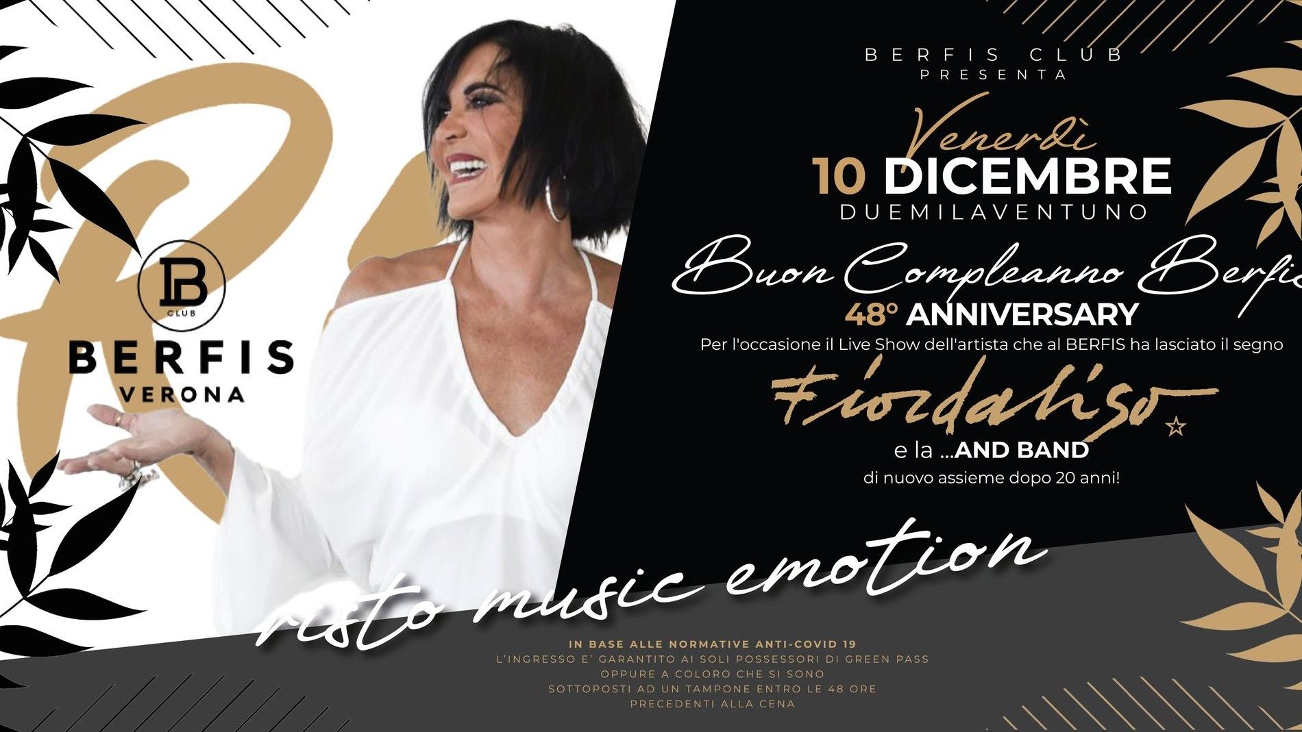 Buon Compleanno Berfis Club! 48° anniversary con Fiordaliso e la ...And Band