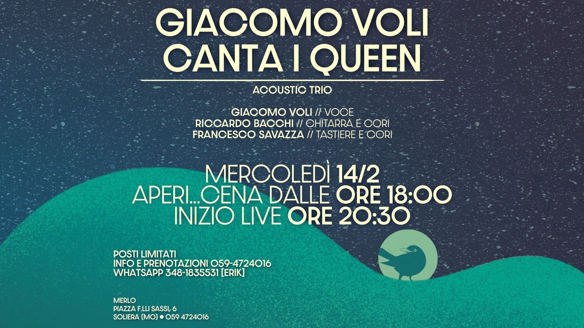 Giacomo Voli Canta I Queen - Acoustic trio