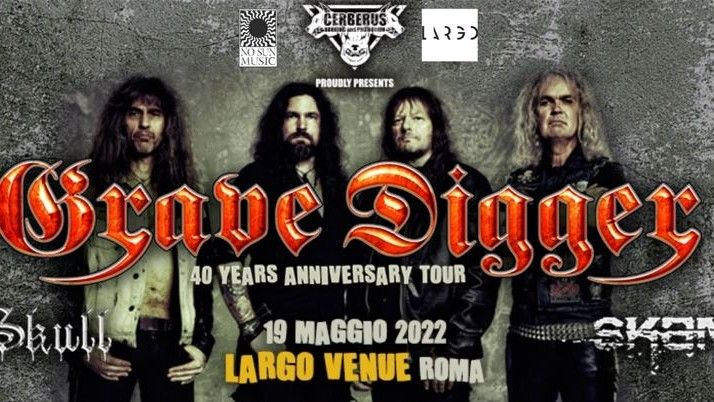 Grave Digger “40 Years Anniversary Tour” w/ White Skull, Skanners