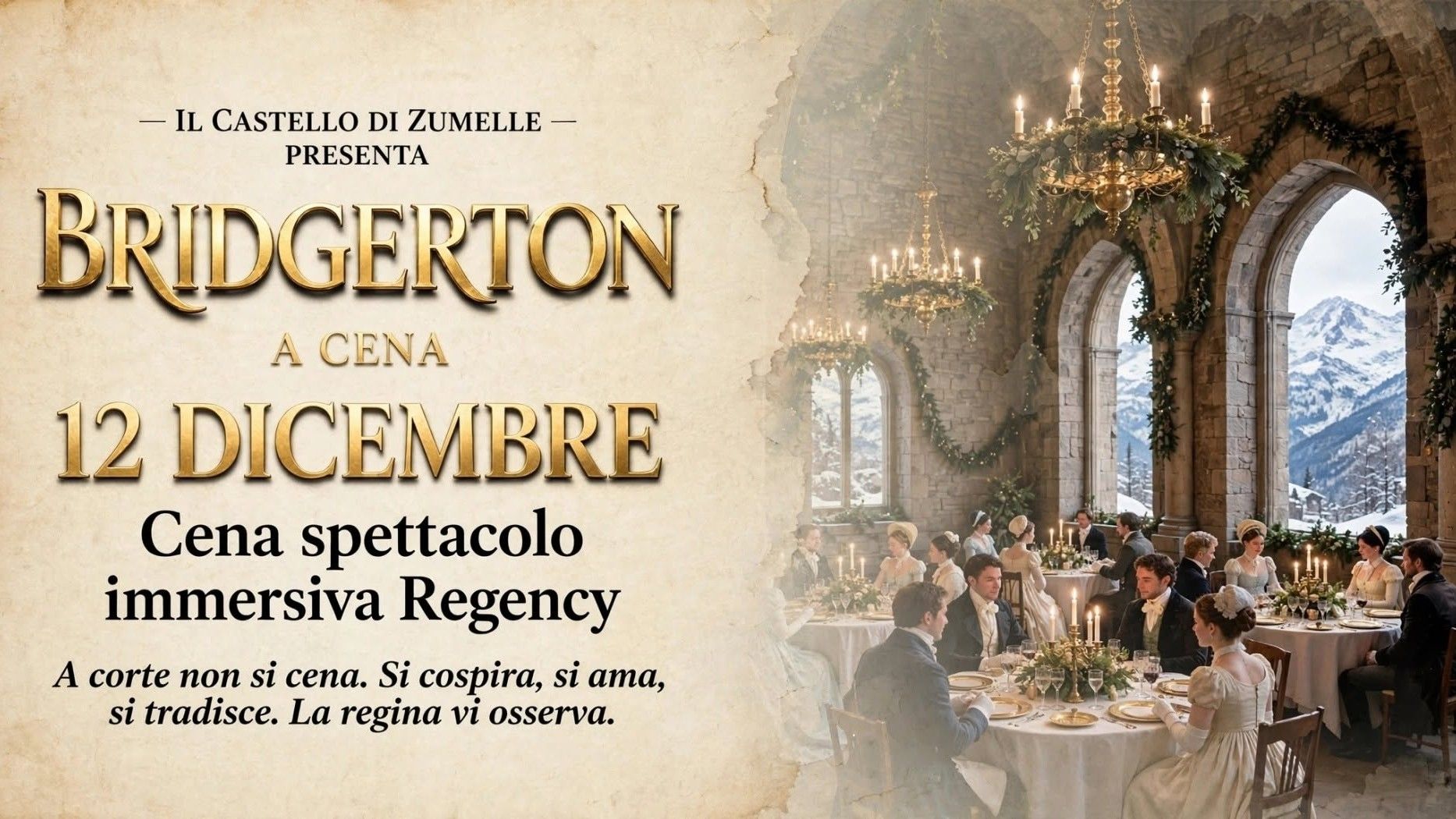 Bridgerton a cena - Serata Regency