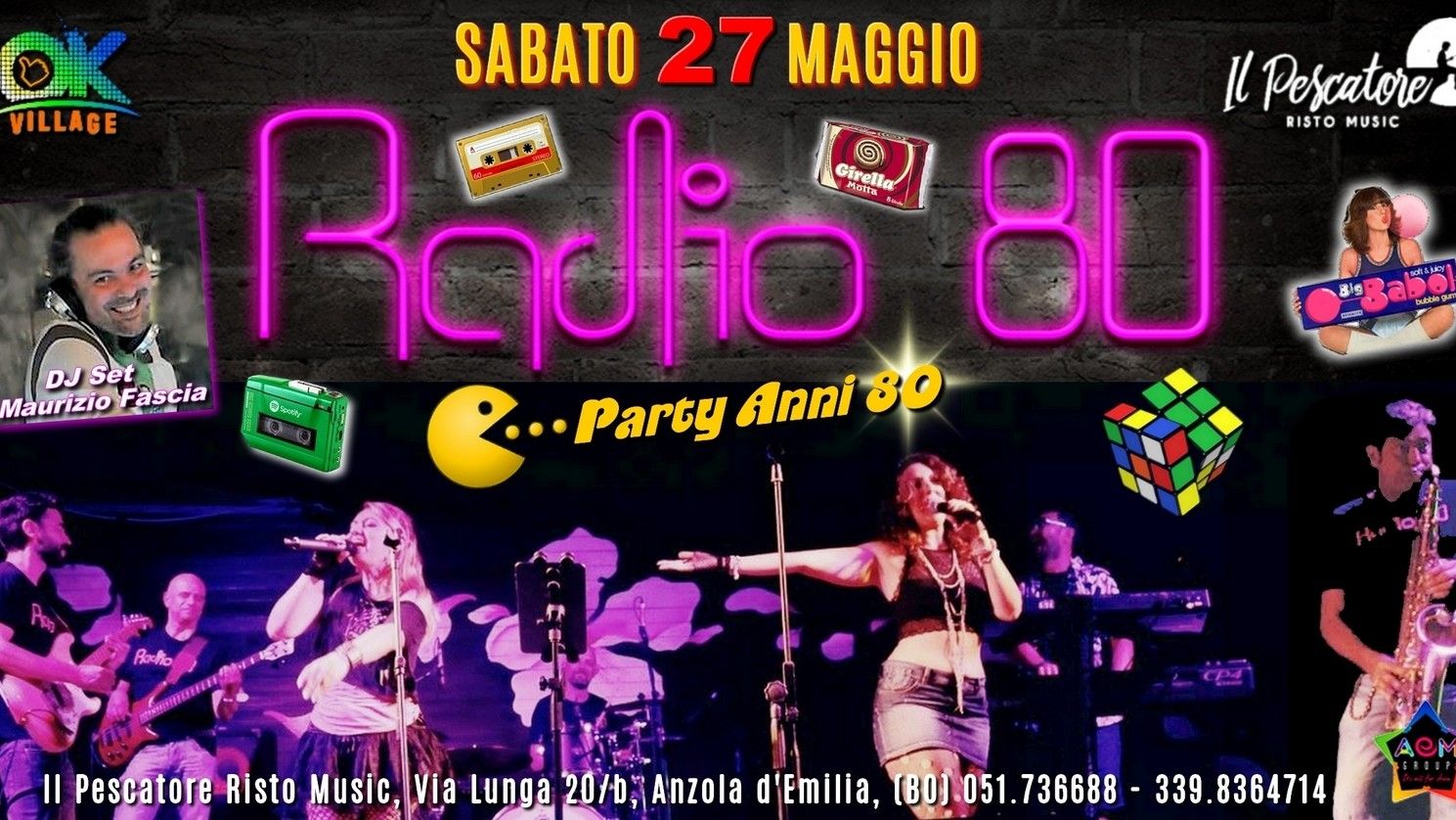 Radio 80 Live Show. Grande Party anni 80!!