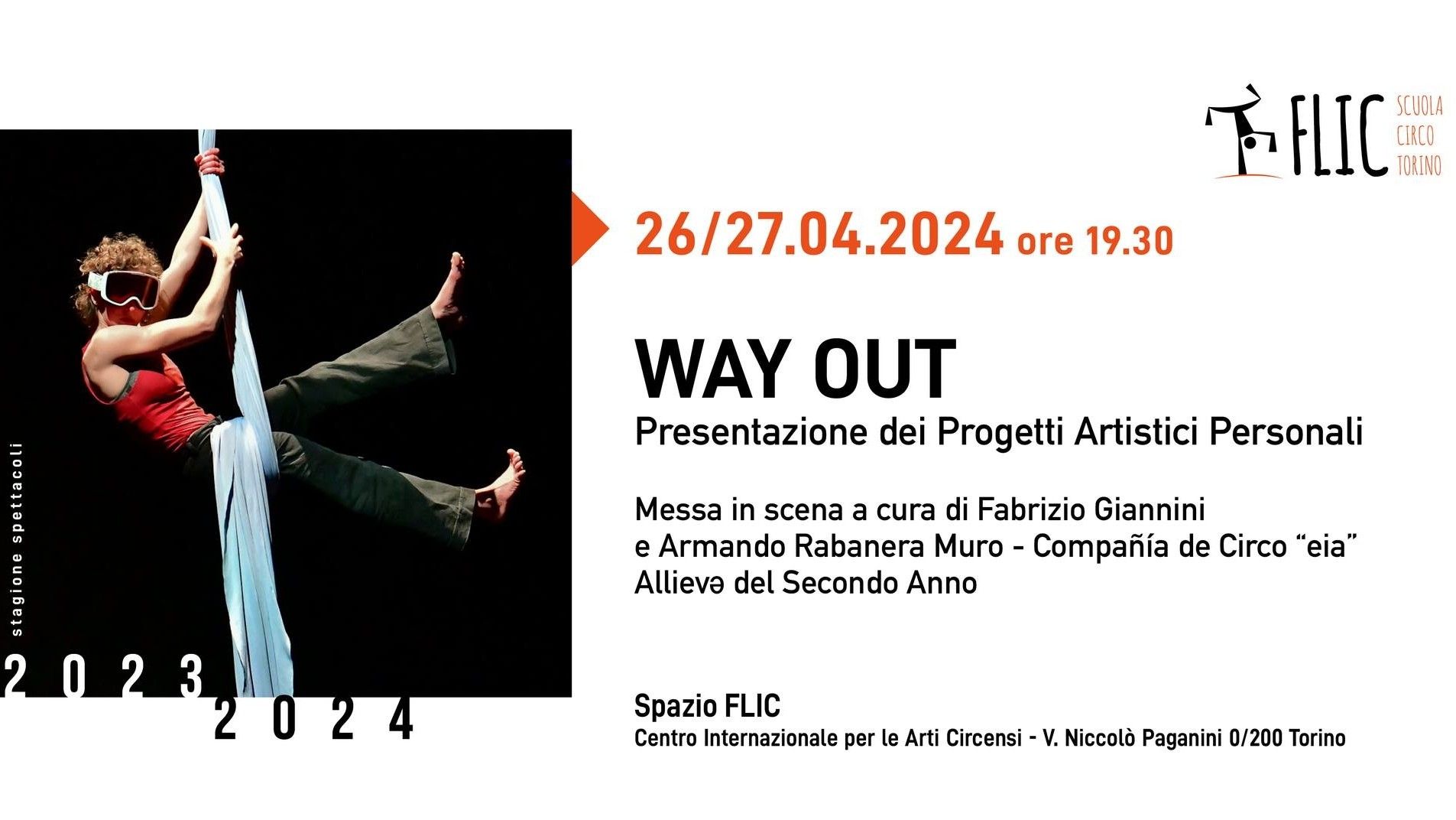 Way Out - Progetti artistici personali dei 20 allievi e allieve del Secondo Anno