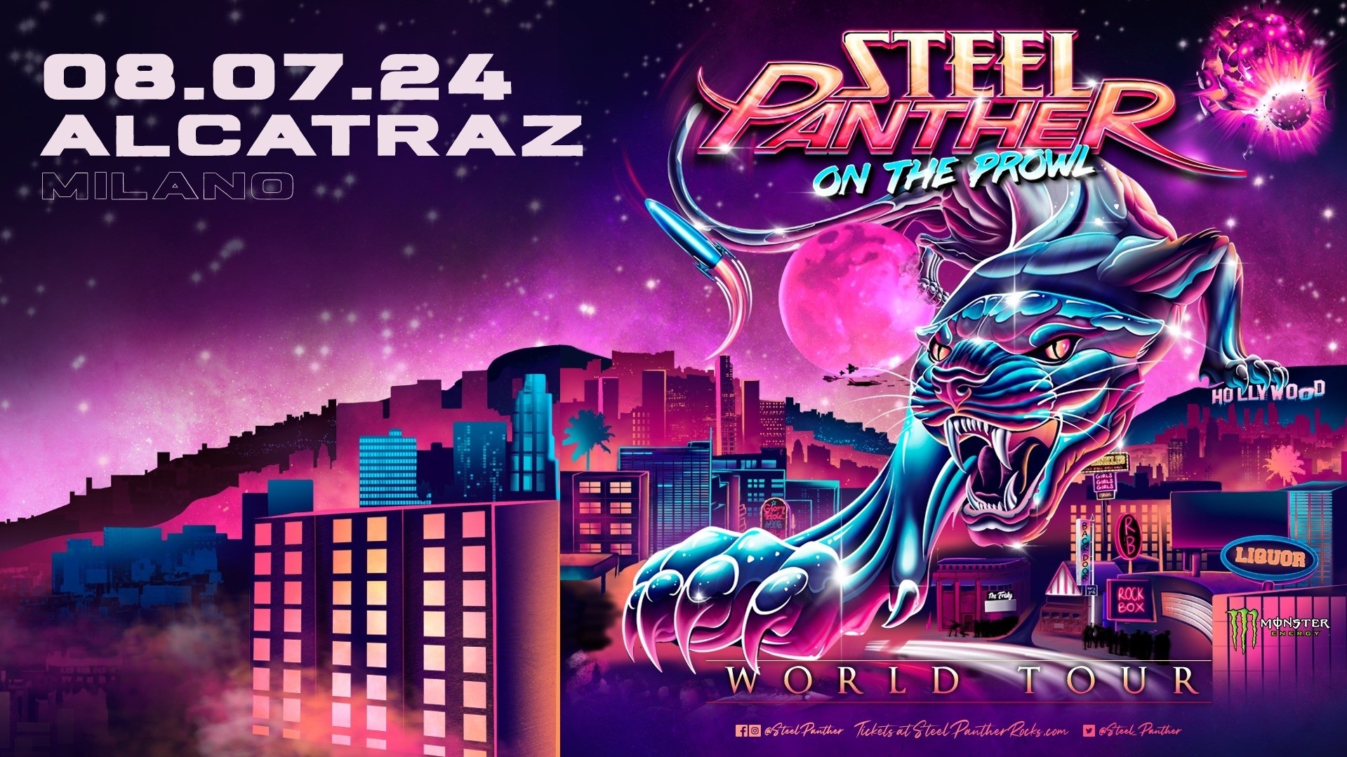 Steel Panther "On The Prowl World Tour 2024"