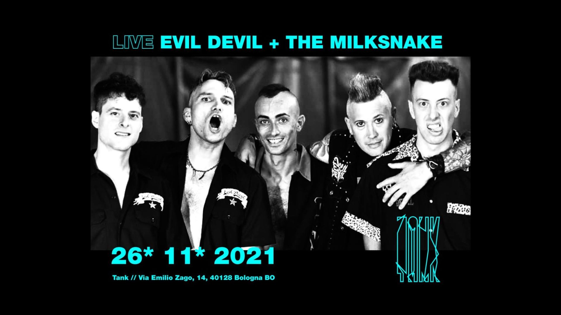 Live Evil Devil + The Milksnake + dj set rock and roll/punk/roots/ska