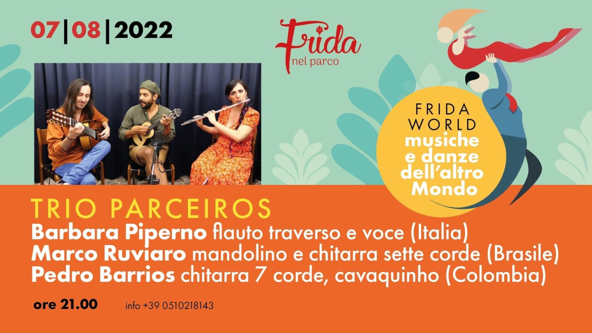 Italia, Brasile, Colombia: in concerto il Trio Parceiros
