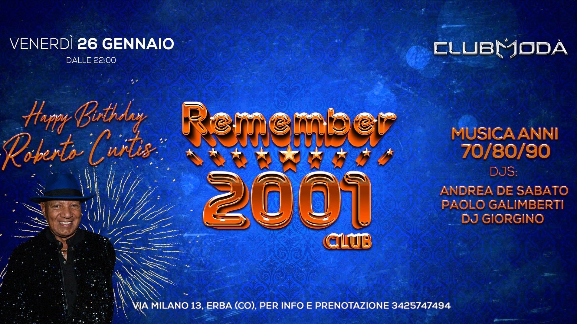 Remember 2001 Club - 26 gen 2024 - Erba (CO) | Evients