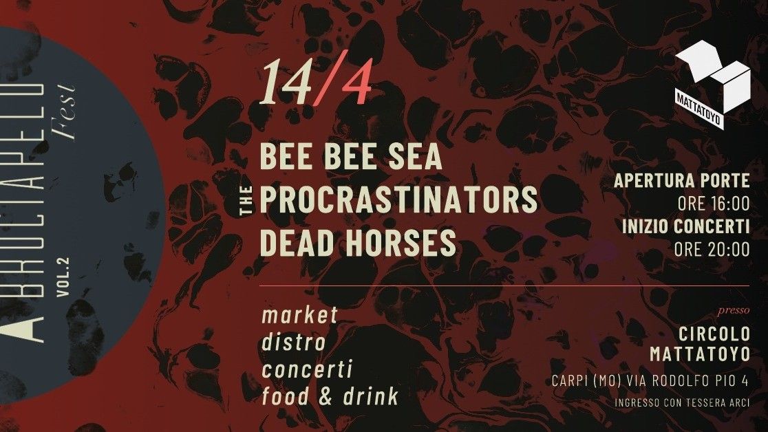 A Bruciapelo Fest vol.2BEE Bee Sea / The Procrastinators / Dead Horses
