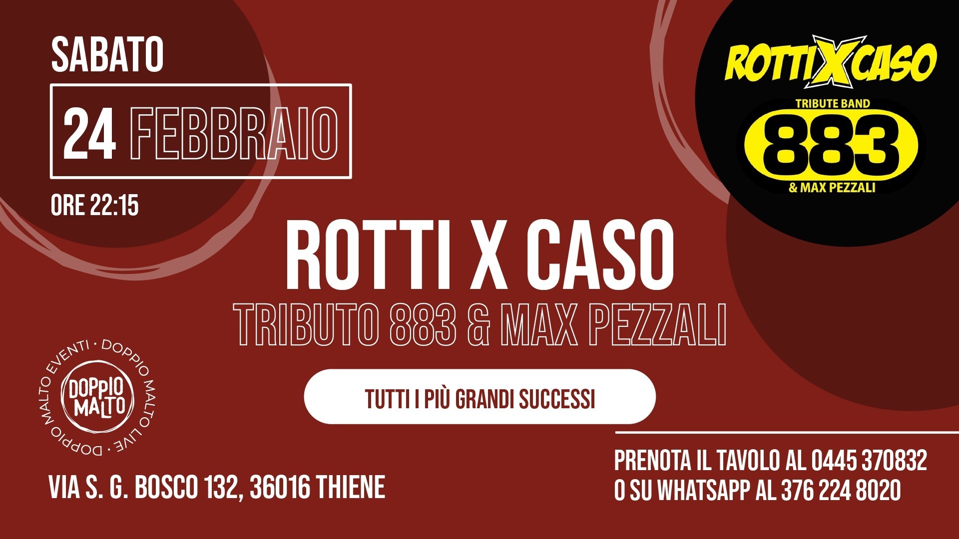 Rotti X Caso - Tributo 883 & Max Pezzali