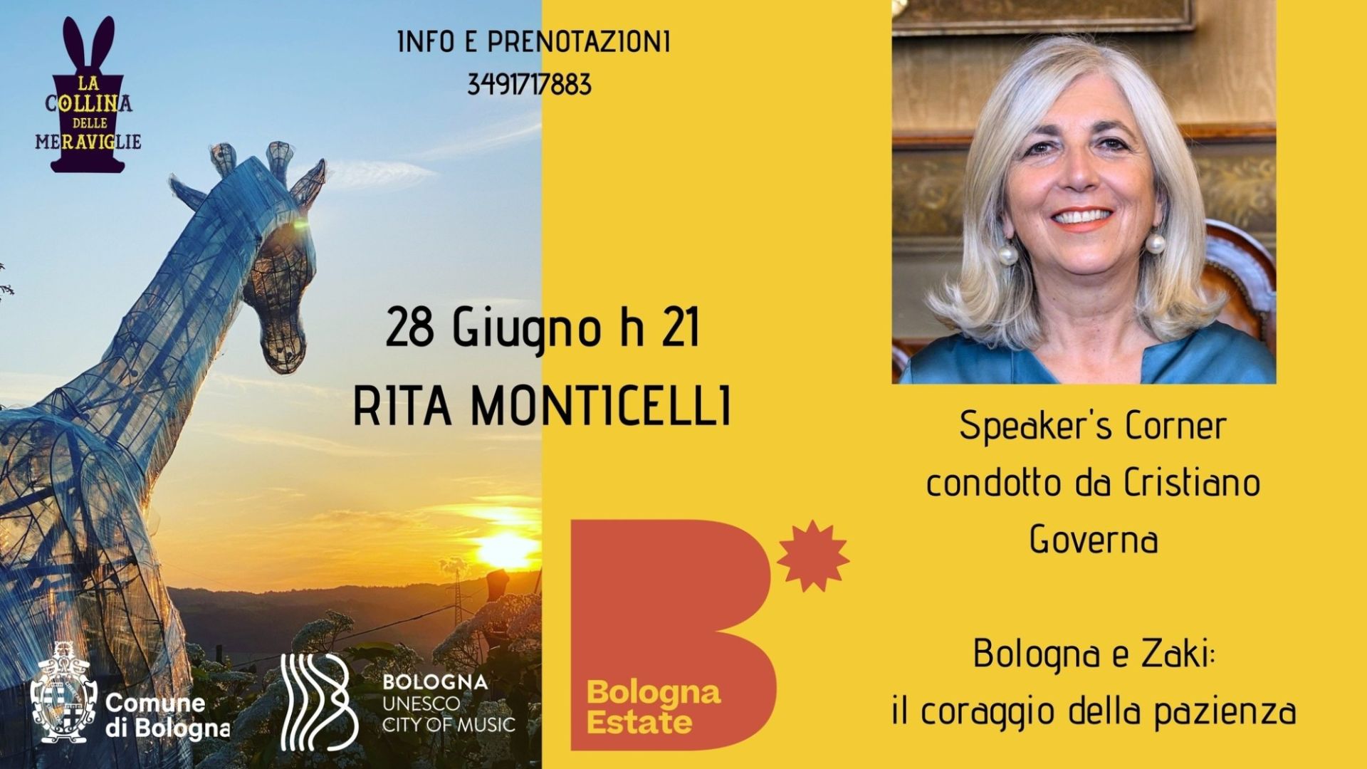 Rita Monticelli Bologna e Zaki: il coraggio della pazienza