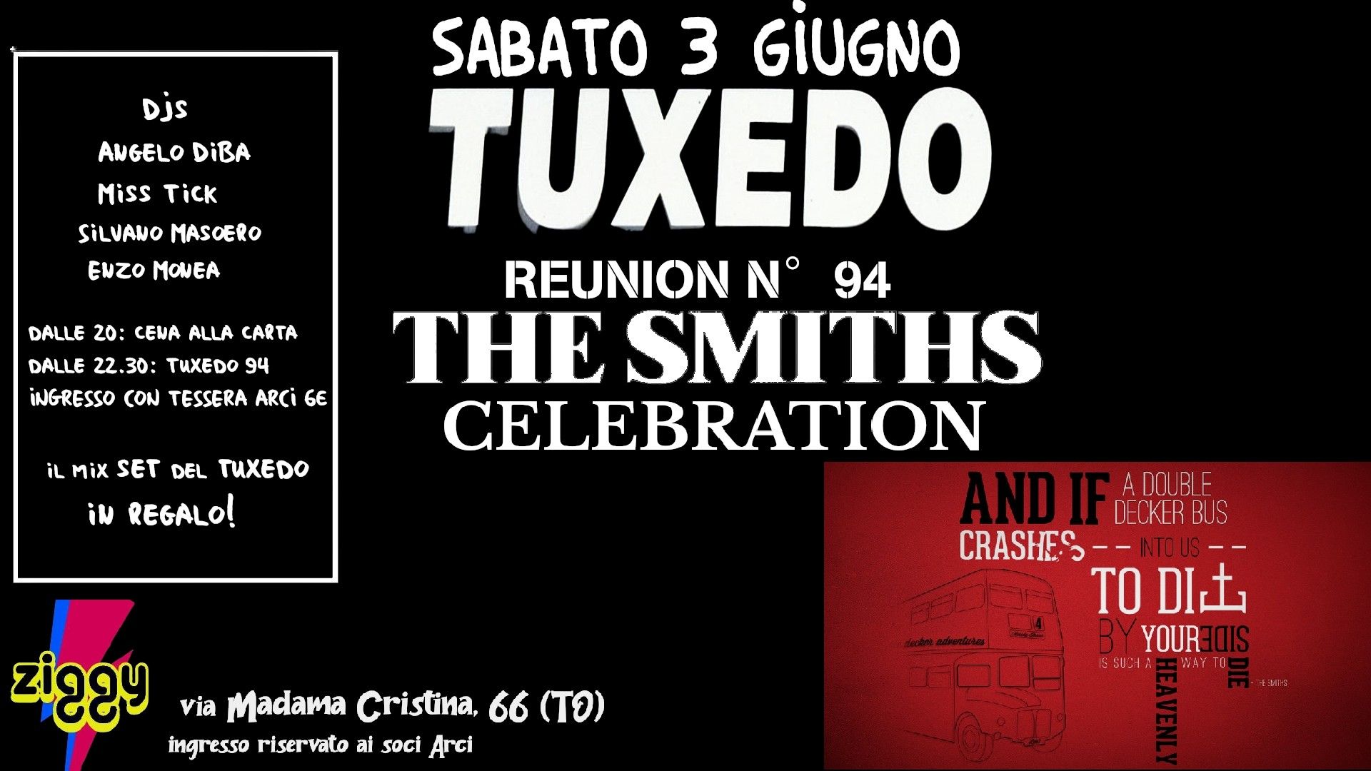 Tuxedo Reunion n°94: Darkwave Night - The Smiths Celebration