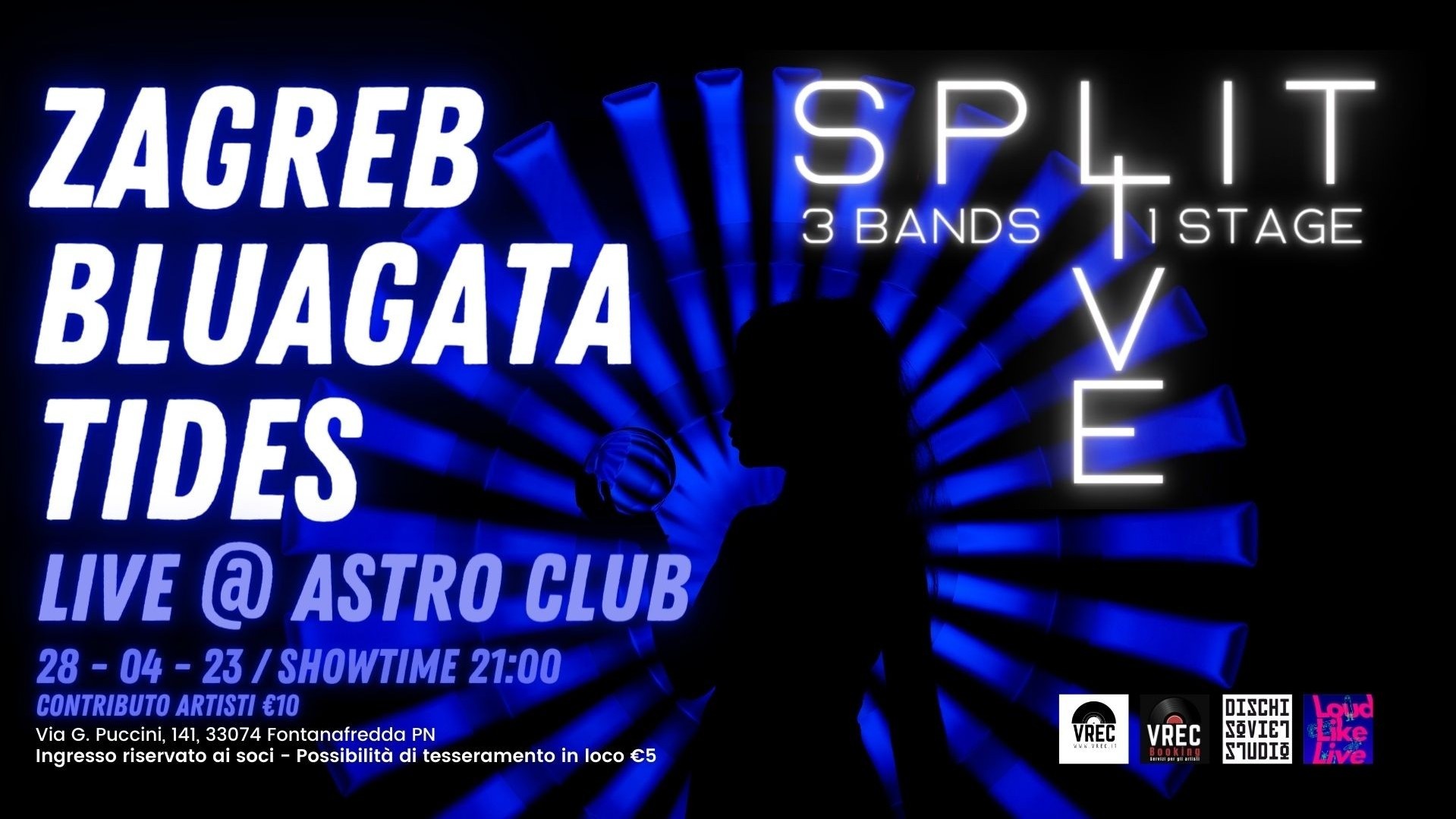 Split-live: Zagreb + Bluagata + Tides